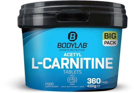 Bodylab24 Acetyl L-Carnitin 330 Tabletten, natürliche Aminosäure, für Ausdauer- und Kraftsportler in der Definitionsphase, 500mg Acetyl L-Carnitin pro Tablette, glutenfrei, laktosefrei, zuckerfrei