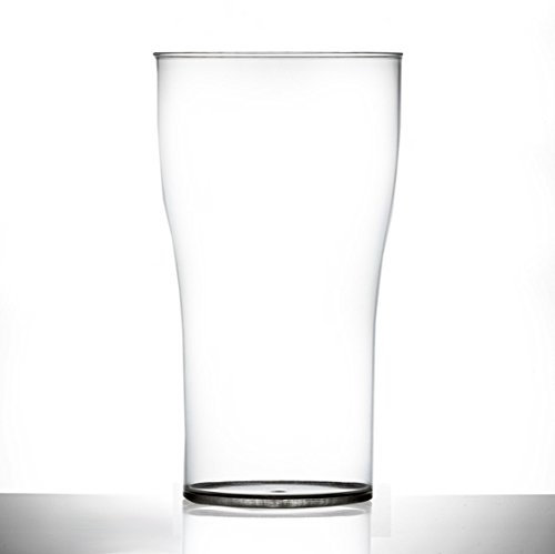 Hyper Mart Unbreakable Polycarbonate Plastic Pint Glasses, Dishwasher Safe, Set of 6, Crystal Clear, Ideal for BBQs, Camping, Boats, Parties