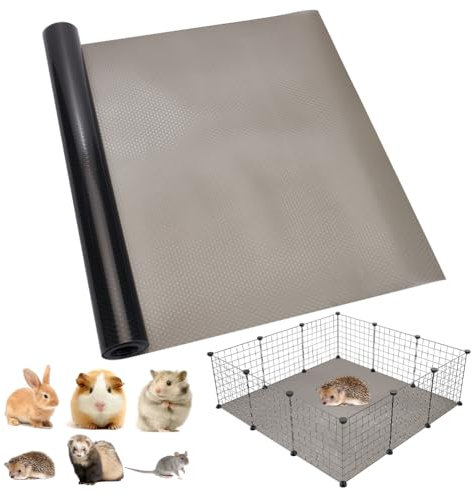 OLYCRAFT Schwarze Käfigeinlage Für Meerschweinchen 45x300cm Waschbar PIPI Pads Für Meerschweinchen wasserdichte Käfigeinlagen Für Meerschweinchen Wiederverwendbare wasserdichte Kaninchenstreu