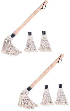 Parliky 2St Grillölpinsel grillfleischbürste Barbecue-Sauce-Mopp Grillpinsel BBQ-Sauce-Mopp Grillwischbürste grill bürste grill pinsel Soßenbürste Barbecue-Sauce-Pinsel Bastelpinsel Bambus