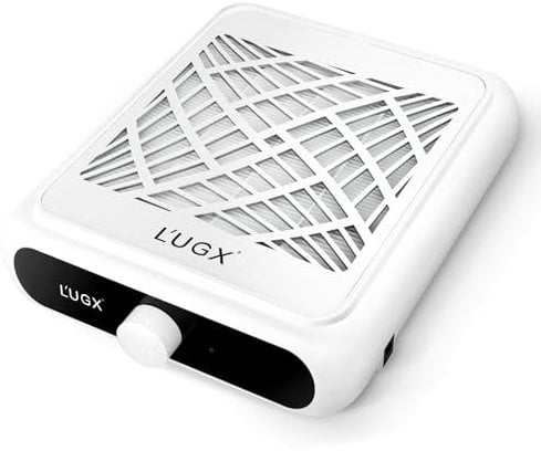 L'UGX Professional Nail Dust Collector, Nail Vacuum Dust Collector Nail Tech Fan Extractor Powerful Suction Machine for Acrylic Nail Polishing, Perfect for Home Salon Use