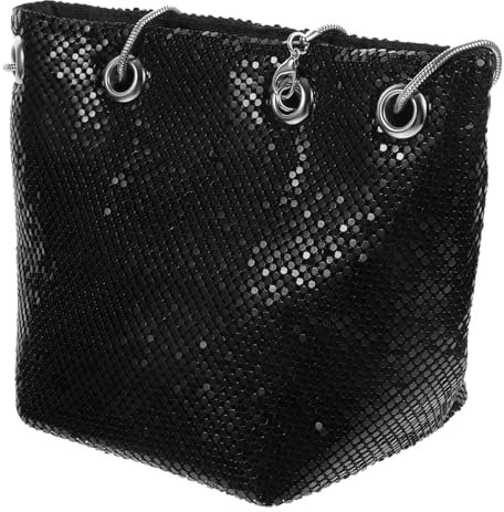 LIFKOME Pailletten Umhängetasche Damen Modische Beuteltasche für Damen Mini Kette Schultertasche