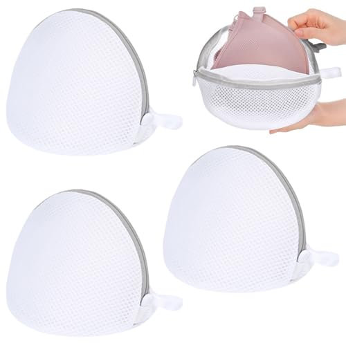 3 Pezzi Sacchi Salva Reggiseno per Lavatrice, Sacchetti Bucato ad Asciugatura Rapida in Lavatrice, Proteggi Reggiseno con cerniera, Sacchetti Lavatrice Biancheria per Reggiseni e Bralette