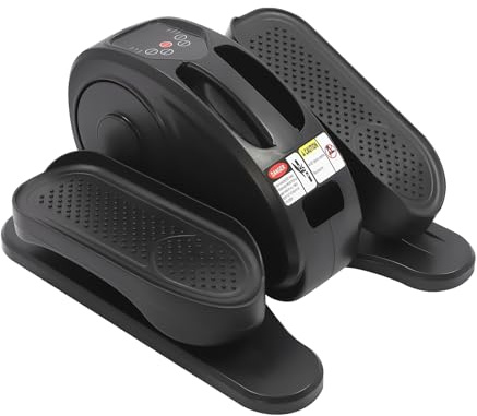 Mini-Ellipsentrainer, Unter dem Schreibtisch Bewegungstrainer Gesamtbelastbarkeit 25kg, Elektrischer Pedaltrainer Sitzen mit 3 Automatikprogrammen und Fernbedienung