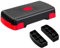Ronyme Aerobic-Stepper-Trainingsplattform, große Tragfähigkeit mit Erhöhungen, Balance-Board, Workout-Stepper für Cardio-Heim-Fitnessstudio, Rot Schwarz