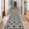 SHACOS Langer Teppich Läufer Flur 66x300 cm rutschfest Grau, Küchenteppich Waschbar Flurteppich Flurläufer Lang Teppichläufer Flur Modern Teppich Läufer für Flur, Küche, Eingang, Dunkelgrau