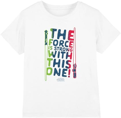 Star Wars Boy's Force is Strong Unisex Kids T Shirt T-Shirt