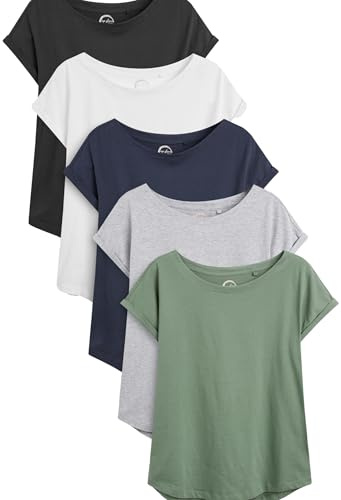 NEXT Damen 5er-Pack T-Shirts mit Flügelärmeln