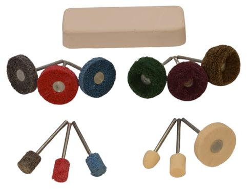 Moleroda 12-Piece Surface Preparation & Polishing Kit with Compound – Professional Grade Abrasive Tools for All Materials Metal, Plastic, Resin DIY Buffing, Deburring & High-Gloss Finishing