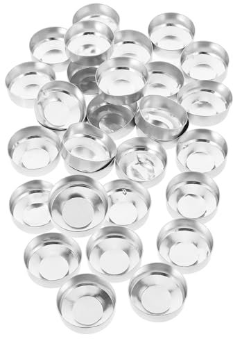 LALAFINA 30piezas Para Velas Tealight Recipientes Vacíos Para Fabricación De Velas Portavelas Elegantes y Duraderos Para Decoración