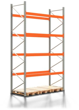 REGALWERK Palettenregal Artus - Grundregal mit 5 Ebenen - Fachlast 2.325 kg - 4.500 x 2.700 x 1.100 mm (HxBxT) - Schwerlastregal