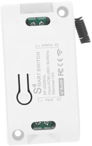 POPETPOP Ein/Aus Schalter Fernschalter für Lichter Netzschalter elektrischer Schalter ein aus ferngesteuerter Lampenschalter drahtloser Schalter Fernlichtschalter Abs Weiß