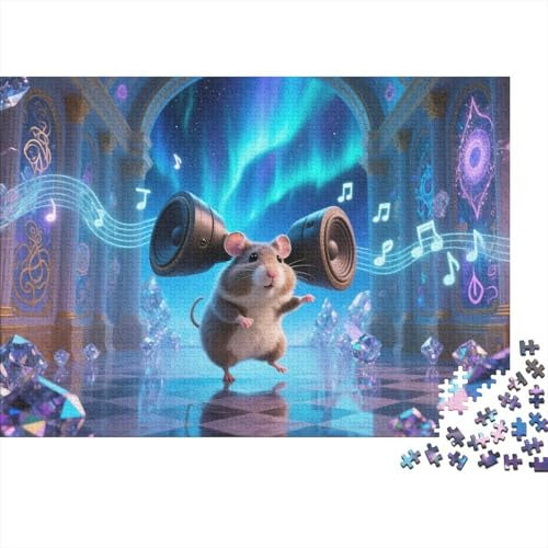 1000 Piece British Shorthair Guinea Pig Speaker Jigsaw Puzzles for Adults & Kids, Family Puzzle Game, Puzzle Birthday Gifts, Family-Friendly Brain Teaser 1000pcs (75x50cm)