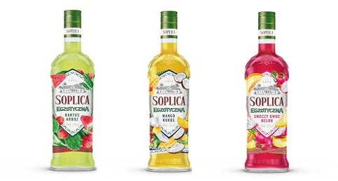 3 Flaschen Sommer HIT Neuheit Soplica Drachenfrucht Melone Mango Kokos Kaktus Wassermelone 0,5L 21% Alk nowosc Soplica letnie smaki
