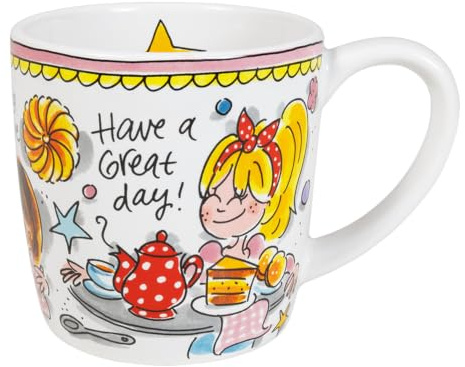 Blond Amsterdam Cappuccino-Becher Große Liebe, 500ml | Keramik, Even Bijkletsen Kollektion, Für Cappuccino & Tee, Mikrowellengeeignet, Handwäsche empfohlen