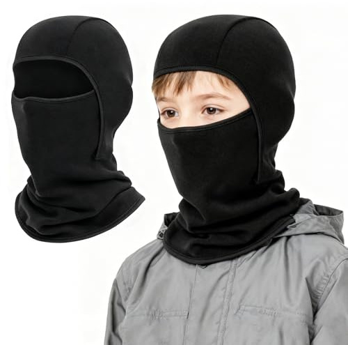 VGMANNTA Passamontagna Bambino Invernale in Pile Termico 4-10 Anni Termico Antivento Cappello Scaldacollo Bambino Scaldacollo Sci Sciarpa Berretti in Pile Caldo Sottocasco Sci per Ragazze Ragazzi-B