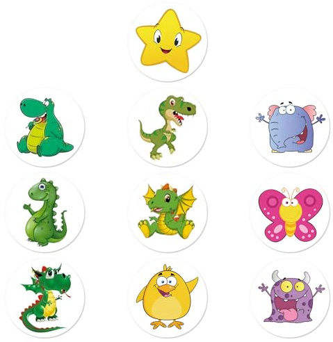 10pcs Potty Training Stickers, 10 Styles Reusable Potty Stickers Change Colour with Cute Cartoon Pattern, Toilet Aiming Target for Boys and Girls, Toilet Training Stickers for Potty & Bathtub
