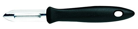 Fiskars Schäler mit rostfreier Stahlklinge für Obst und Gemüse, Kunststoff/Edelstahl, Klingenlänge: 6 cm, Schwarz/Silber, Essential, 1023786