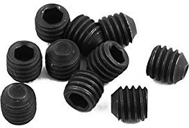 sourcing map 10Stk. Metall schwarz 3mmx3mm Sechskant Gewindestift für RC Modell Auto Ersatz DE de