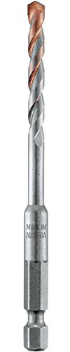 Alpen 25300600100 Hartmetall-Dachziegelbohrer Gewerbepack mit Aufhänger, 6,0 mm, 6-kant