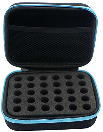 30 Flasche ätherische Öle Aufbewahrungskoffer tragbare ätherisches Öl Travel Box Halter Organizer (blau)