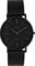 Oozoo Vintage Damenuhr mit massivem grobmaschigem Edelstahl Milanaise Metallband 36 MM Schwarz/Schwarz C9934