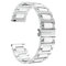 BINLUN Replacement Watch Band Stainless Steel Ceramic Watch Bracelet Polished Strap 12mm/14mm/16mm/18mm/20mm/22mm with Butterfly Buckle 6 Colors (18MM, Silver Steel and White Ceramic)