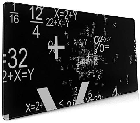 Naispanda Tapis de Souris Gaming,Tapis de Souris 900x400x3mm Grand Tapis de Souris Gamer pour PC Hydrorésistant avec Base en Caoutchouc Anti-glissant Formule Mathématique I