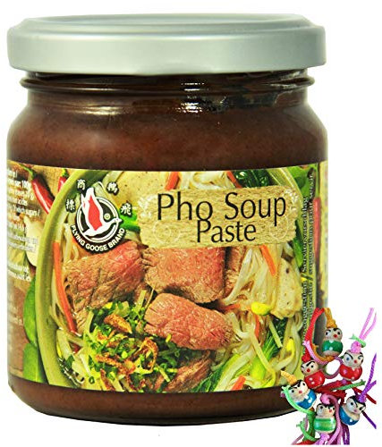 FLYING GOOSE Würzpaste für Pho (vietnamesische Suppe) 195g + ein kleiner Glücksanhänger gratis