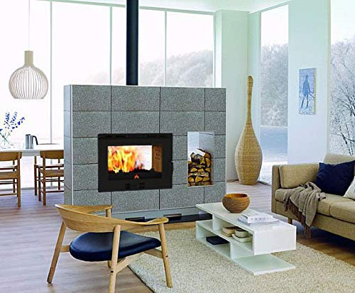 F.lli Lerda L-60 - Inserto para chimenea de leña de doble cara, 12 kW