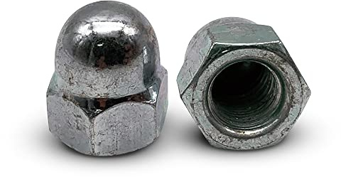 DOJA Industrial | DADO CIECO M8 | 25 Pezzi | Dadi Ciechi | Dadi a Cupola Esagonali per Viti | Dado Testa Chiusa Acciaio Galvanizzato | Dado Chiuso Testa di Sicurezza | Dado a Cupola Copri Bulloni