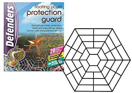 Defenders Floating Pond Protection Guard (Fish Guard Grid, Protects Against Birds & Cats) - STV947,Black,32.0 cm*5.5 cm*27.5 cm
