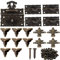 Cierre de Caja Cerradura Vintage Decorativo Antiguo, 4 Bisagra de Bronce, 8 Protecciones de la esquina, 4 pcs Pies de Vintage para Caja de Joyería Pequeña Gabinete Retro