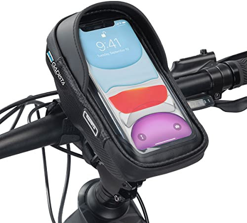 GADISTA® France, Sacoche Velo, Sacoche Guidon Velo étanche pour Smartphone sous 6,5 Pouces. Support Telephone Velo Universel avec écran Tactile et Espace de Rangement. Cadeau Homme Femme noêl