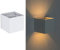 Trango 8015-01W IP44 Up & Down Wandstrahler *FLEX* in Weiß matt Eckig mit einstellbar Abstrahlwinkel inkl. 1x 3.5 Watt G9 LED Leuchtmittel für innen & außen Außenlampe, Außenstrahler, Wandleuchte