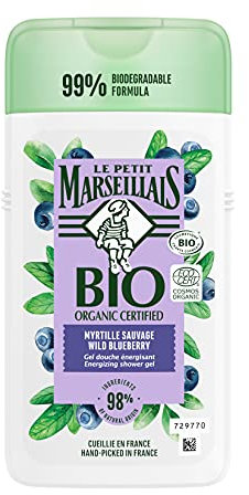 Le Petit Marseillais bio-zertifiziertes Duschgel Wilde Blaubeere (250 ml), pH-hautneutrale Pflegedusche & sanfte Aromadusche mit besonders angenehmen Duft, spendet Feuchtigkeit und erfrischt