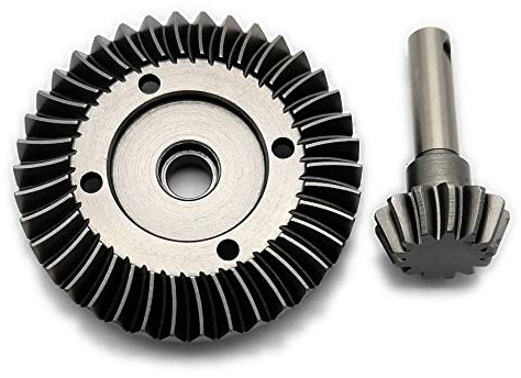 CrazyRacer Hard Chrome Steel Helical Spiral Differential Ring/Pinion Gear 38T/13T Upgrade Parts Replace AX30392 for Axial 1/10 Yeti RR10 SCX10 Wraith EXO