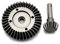 CrazyRacer Hard Chrome Steel Helical Spiral Differential Ring/Pinion Gear 38T/13T Upgrade Parts Replace AX30392 for Axial 1/10 Yeti RR10 SCX10 Wraith EXO