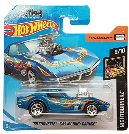 Hot Wheels - `68 Corvette Gas Monkey Garage - Nightburnerz - FJX72 - Blau 2018