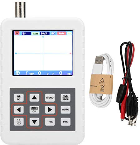 Osciloscopio de mano, Osciloscopio digital de mano, Osciloscopio digital Pantalla LCD de mano de 2,4 pulgadas DSO FNIRSI PRO 5M 20MSps 5V
