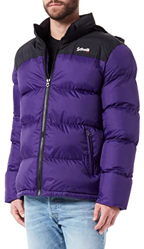 Schott NYC Mixte Utah DOUDOUNE EMPIECEMENT EPAULE SCHOTT, Mauve, L EU