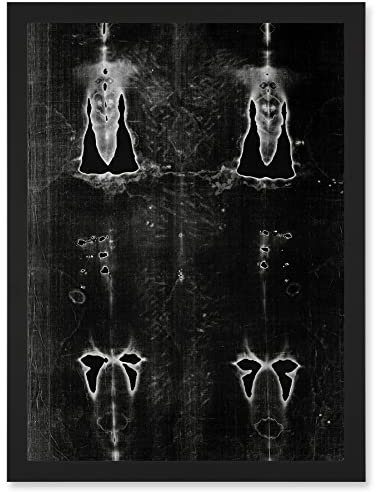 Artery8 Turin Shroud Rear Xray Scan Jesus Christ Christianinty Artwork Framed A3 Wall Art Print
