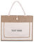 Sinseike Personalisierte Jute Einkaufstaschen Bestickt Text,Jute Strandtasche mit Ihr Wunschtext,Wiederverwendbare Natürliche Jutetaschen (Größe L)