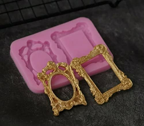 TTOA Twin Photo Frame Silicone Fondant Mould | Cake Decorating Icing Mould