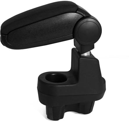 OMAC Bracciolo centrale compatibile con Fiat 500 500C 2016-2021 Facelift modelli pelle ABS nero