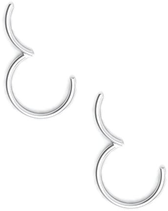 Body CAC Piercings à charnière en acier chirurgical 316L, anneaux pour nez, septum, lèvre, hélix, cartilage, calibre 16/18/20, 5 mm à 12 mm de diamètre, doré/argenté/noir/or rose, Acier inoxydable