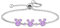 Kaguyo Bracelets Mickey Mouse pour femmes, bracelets en argent sterling avec améthystes zirconia bracelets d'amitié Minnie Mouse ajustables à lien infini pour femmes et filles (améthystes)