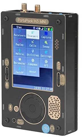 Radio Transceiver, Portable Radio Transceiver 1MHz to 6GHz 3.2in TFT Touch Screen SDR Transceiver with Microphone Barometer Compass GPS Receiver