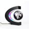 Magnetic Levitating Globe with LED Light, Cool Tech Birthday Gift for Men Fathers Boys Boyfriend Floating Balloons Wireless Lighting with C Shaped Base Computer Decor for Home Bedroom Office Black