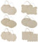 DAKFOOK 24 PCS Unfinished Blank Wood Signs, 6 Designs Wooden Hanging Plaques with String, Wood Craft Signs Natural Wooden Plaques for Painting, Home Decor, Christmas Ornaments